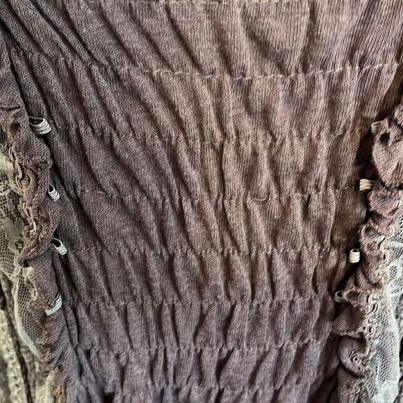 My Pretty Angel Fairy Whimsical Feminine Purple Lace Detailed Boho Romantic Top - Picture 7 of 10